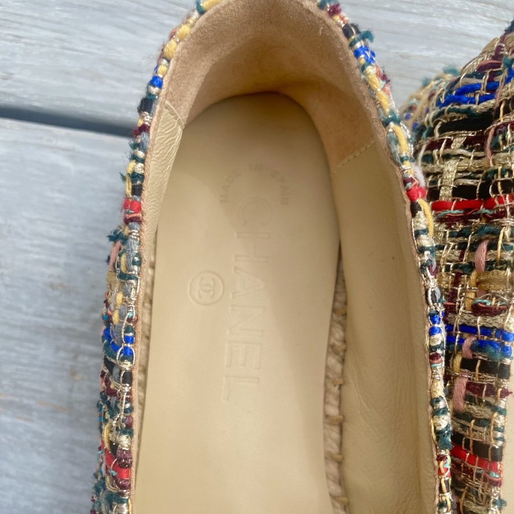 Chanel Tweed & Grosgrain Espadrilles Multicolor size EU 36 / US 6 - Picture 4 of 5